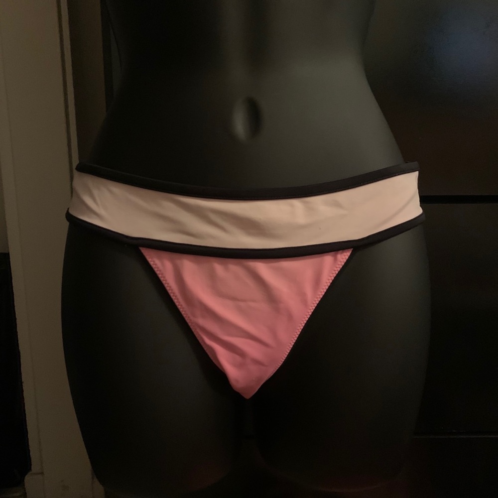 Pink and Black Bikini Bottoms